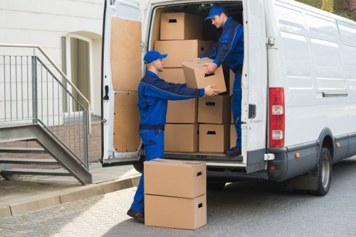 Man and van removal vehicle prepared for a local move in Wanstead