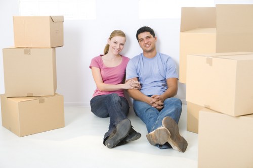 Furniture and boxes loaded into a van for transport in Wanstead