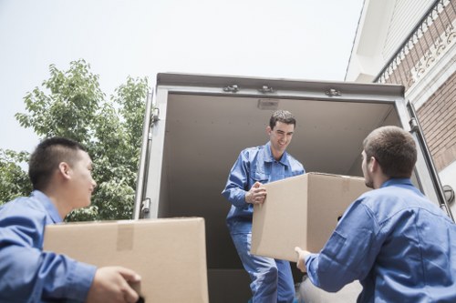 Local removal van outside a Wanstead property with access planning