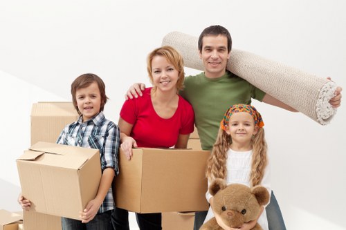 Packed boxes and labelled moving supplies ready for a Wanstead house move