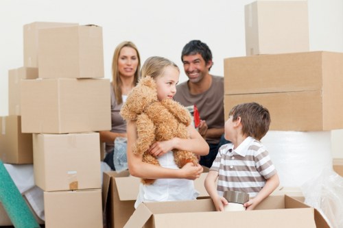 Checklist and packed boxes prepared for a home relocation in Wanstead